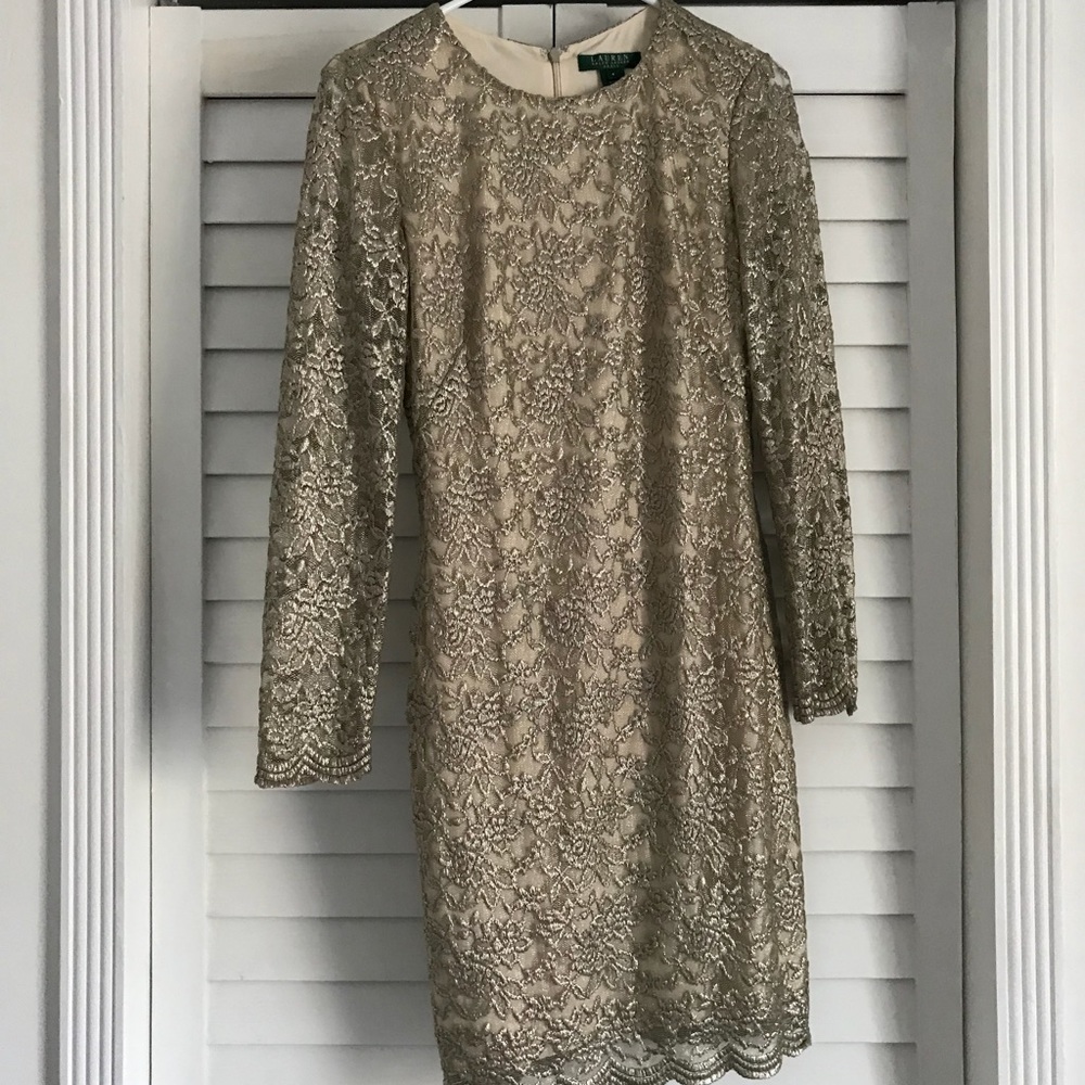 Ralph Lauren Gold Dress